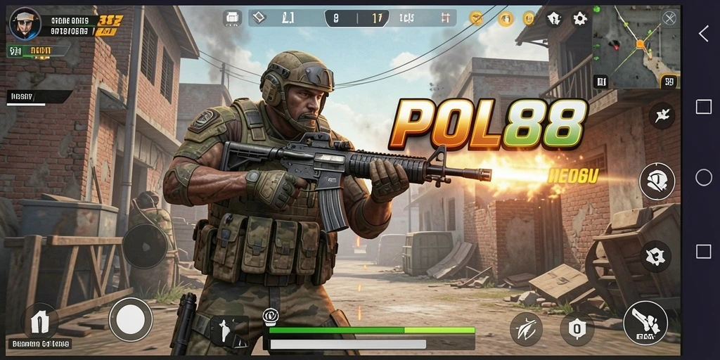 Screenshot menunjukkan aksi permainan yang mendebarkan di POL88.